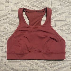 Lululemon size 8 High Neck Sports Bra - Deep Purple/Red